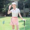Ttygj Roupa de Golfe Primavera e Verão Feminina Camiseta de Manga Curta Tecido Respirável Top de Manga Curta Secagem Rápida