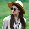 Ve a un lugar ventoso El mismo sombrero de Liu Yifei Sombrero de paja de Xu Hongdou Sombrero para el sol Sombrero de pescador para mujer Sombrero para el sol