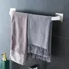 Barra de Toalha sem Furo para Banheiro, Porta-Toalha de Parede Duplo Estendido, Porta-Chinelos de Haste Única para Vaso Sanitário