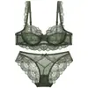 Conjunto de Sutiã Push-Up Fino de Renda para Mulheres, Sutiã Sexy de Verão Puro Desejo Tentação, Confortável para Seios Grandes Redutor, Lingerie Sexy de Comércio Exterior
