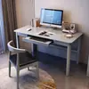 Escritorio de Madera Maciza Escritorio para Computadora en Casa con Bandeja para Teclado Apartamento Pequeño Estudio Escritorio de Oficina Simple y Moderno Escritorio para Escribir de Adultos