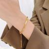 Pulsera de Escamas de Pescado Doradas que Conservan el Color para Mujer, Escamas de Pescado Brillantes, Pulsera Gruesa de Malla de Hueso de Pescado de Excedente Anual, Hueso de Serpiente, Nuevo Estilo