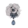 Broche de Rosa Brillante, Exquisito Elegante de Alta Gama para Mujer, Ramillete Versátil, Accesorios de Pines de Lujo Accesible de Nicho de Alta Gama