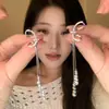 Exquisitos Aretes Largos Florales Estilo Francés para Mujer, Verano Lujo Ligero Estilo Resort de Alta Gama Pinzas para Orejas y Accesorios para Orejas Únicos y Hermosos