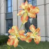 3 Flores Artificiais de Íris Monet Casamento Decoração de Casa Lírios Falsos Atacado