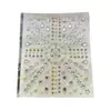Adesivos de Lábios Unhas Sobrancelhas Olhos Flor de Noiva Sem Cola Cruzados Gota de Água Estrela Pérola Maquiagem de Palco Rosto Strass Diamante