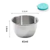 Plato para Dips de Acero Inoxidable 304 con Tapa, Mini Plato para Salsas, Taza Sellada Portátil para Salsas para Exteriores, Bol Comercial para Condimentos