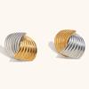 Europa y Estados Unidos ventas calientes transfronterizas nicho moda lujo acero inoxidable chapado en oro de 18 quilates ágata circonita aretes joyería