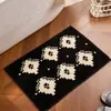 Alfombrilla de baño flocado antideslizante, alfombrilla de suelo de baño absorbente de agua, felpudo de entrada, alfombra para mesita de noche de dormitorio en casa