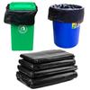 Bolsa de plástico portátil tipo chaleco para supermercado doméstico, bolsa tipo chaleco de material PE engrosado, bolsa de basura portátil simple negra