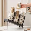 Portavasos de hierro desmontable estante de almacenamiento de escritorio multicapa organizador de tazas desechables para encimera de cocina
