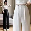 Pantalones de maternidad para otoño e invierno, forrados de polar, nuevo modelo 2026, sin soporte para el vientre, no restrictivos durante el embarazo, pantalones casuales de pierna ancha engrosados para primavera y otoño