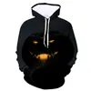 Venda direta estação independente fornecimento série Halloween casais abóbora caveira estampa 3D masculino solto suéter chapéu