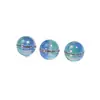 Cuentas Redondas de Color UV Incrustadas con Circonita Luminosa Cuentas Sueltas Cuentas Espaciadoras Bolsa Colgante Cadena para Teléfono Móvil Pulsera Accesorios para Joyería DIY