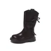 Nuevas Botas para Niñas 2026 Estilo Británico Botas de Moda Infantil Moño Suela Gruesa Con Felpa Versátiles Botas Largas Botas Martin
