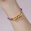Pulsera Tejida Nudo Vajra Estilo Tíbet, Producto Semi-Terminado, Adecuado para Enhebrar Cuentas Doradas, Cuerda Multicolor, Pulsera de Cuerda Roja, Cordón de Cuero