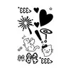 Nuevas pegatinas de tatuajes de purpurina creativas de bricolaje transfronterizas de Amazon para niños y adultos, Y2K Navidad Halloween