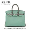 Modelo Nuevo Transfronterizo 25cm Piel de Vientre de Cocodrilo Mate Platino Piel Genuina Bolso de Mano de Gran Capacidad Hombro Único Moda Bolso de Mujer Platino