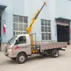 Direto da fábrica 1,3 toneladas guindaste micro 4 braços caminhão leve agrícola guindaste de braço dobrável para caminhão