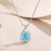 Plata de Ley S925 Lujo Ligero Súper Flash Zirconia Geométrico Redondo Collar para Mujer Corte Copo de Nieve Diseño Nicho Moda Cadena Clavícula