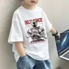 Ropa Infantil Verano Camiseta de Manga Corta para Niños 2026 Nuevo Estilo de Verano Tops Sueltos y Elegantes de Algodón Puro Camiseta de Moda