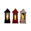 Vela Electrónica Lámpara de Viento Pequeña con Lados Transparentes y Fuente de Luz Incorporada para Decoración, Fiestas Navideñas, Reuniones y Navidad