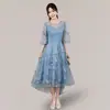 Vestido de Noite para Mulheres 2026 Novo Estilo Aliexpress Wish Renda Elegante Festa de Aniversário Anfitriã Vestido Usável no Dia a Dia