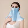 Mascarilla de seda de verano para protección solar, cara completa, protección para el cuello, protección UV, para montar, conducir, cubierta facial, mascarilla de seda de morera, velo femenino