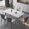 Mesa de Comedor Pizarra Italiana Hogar Mesa de Comedor y Sillas Plegables Combinación para Apartamento Pequeño Moderna Simple Rectangular Retráctil Mesa de Comedor