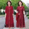 Feliz madre boda alta gama lujo ligero alta gama sentido mujeres de mediana edad y mayores madre verano 2025 nuevo vestido de dos piezas