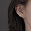 Pendientes de tuerca para el hueso de la oreja de plata esterlina para mujer, encantadores, de diseño de nicho de alta gama, con circón colorido, dulces, geniales