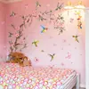 Nuevos Estilos de Ramas de Árbol, Pájaros, Mariposas Pegatinas de Pared para Sala de Estar, Dormitorio, Decoración del Hogar, Pegatinas de Pared Autoadhesivas, Removibles
