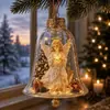 Novo design portátil da Amazon Cena Festiva Mini Iluminada formato Sino de Natal brilhante