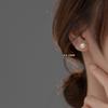 Nalan s925 Prata Fresh Sweet Ins Pearl Series Brincos Femininos Retro Fashion Brincos M01984