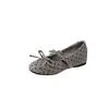 Bailarinas de Lunares con Lazo Estilo Retro Francés para Mujer 2026 Nuevas Llegadas de Otoño Zapatos de una Sola Pieza con Tacón Oculto de Boca Baja Versátiles