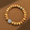 Pulsera de Palo de Rosa Negro, Ábaco de Palo de Rosa, Cuentas de Azufaifo, Turquesa de Imitación Estilo Étnico Madera Maciza Cuentas de Buda, Pulseras Hechas a Mano, Venta al por Mayor de Fabricantes