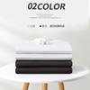 Nueva Camiseta de Manga Larga Otoñal con Medio Cuello Alto a Prueba de Tres Cosas para Hombre, Holgada, Casual, Camiseta Básica Blanca, Camiseta Interior de Algodón Puro