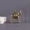 Enfeites pequenos de burro de latão para envio, estilo retrô, para casa, escritório ou mesa, em cobre, para venda por atacado.