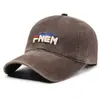 Boné com Aba e Top Macio Novo para Primavera e Verão para Homens e Mulheres, Boné Lavado Fashion para Uso Externo Casual com Letras Bordadas Boné de Baseball