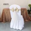 Lazo de boda sin estiramiento Banquete Boda Banquete de boda Decoración Respaldo de silla Flor Funda de silla Lazo Shihuai