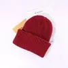 Gorro de Lã Soltinho Moda Coreana de Inverno para Mulheres, Chapéu de Tricô Simples Versátil Cor Sólida, Circunferência da Cabeça Grande, Chapéu Pulôver para Ciclismo que Afina o Rosto