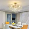 Lámpara de techo de cristal de lujo para sala de estar, iluminación simple y moderna de alta gama, nueva lámpara de estilo francés para comedor y dormitorio, candelabro de cristal