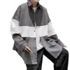 Cárdigan suéter para hombre de primavera y otoño, estilo coreano, alta gama, corte holgado, diseño de bloques de color, estilo preppy, único, versátil, prenda exterior casual