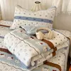 Juego de Edredón de Verano de Cuatro Piezas con Estampado de Dibujos Animados, Edredón Refrescante de Verano, Edredón para Aire Acondicionado, Juego de Cubre Cama, Juego de Ropa de Cama de Tres Piezas para Dormitorio de Estudiantes