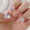 Nuevo Taladro de Uñas Montículo Terminado Corazón Torcido Cuadrado Amor Cuadrado Gordo Taladro Hacha Super Brillante Lujo Versátil Taladro de Cristal