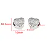 Cuentas Doradas con Forma de Corazón y Agujero Pasante, Cuentas Sueltas que Conservan el Color, Accesorios de Acero Inoxidable para Joyería DIY, Colgantes para Collares, Cuentas Separadoras, Colgantes