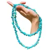 Cadena de collar de suéter de turquesa artificial de alta calidad para otoño e invierno Cadena para la clavícula