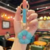 Llavero de Girasol Incrustado de Diamantes de Venta Caliente Transfronterizo, Cadena de Garra Creativa, Sensación de Alta Gama, Colgante para Bolso de Mujer, Decoración Interior de Coche