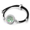 2023 Nuevo Pulsera de Aromaterapia de Cuero y Acero Inoxidable Árbol de la Vida Difusor Zircón Pulsera de Moda Joyería