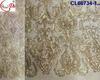 Vestido de novia de encaje de malla hueco bordado con lentejuelas simétricas de posicionamiento romano de poliéster francés cl60734